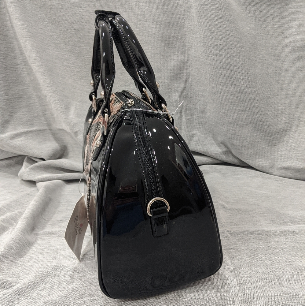 NWT Beijo "Falling For You" handbag Merlot Snake - Picture 4 of 10